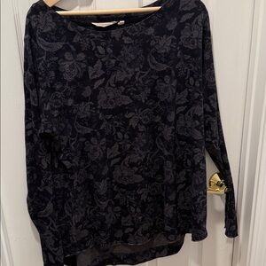Soft Surroundings Floral Patterned Long Sleeve Top